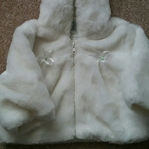 12months baby girl fluffy jacket